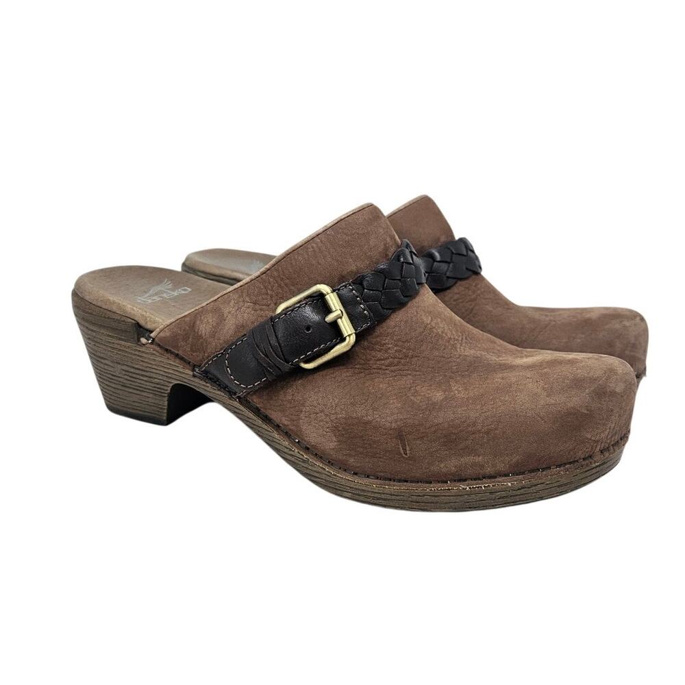 Dansko 40 Melanie Brown Leather Clog Mule Comfort Gorpcore Casual Cotttage